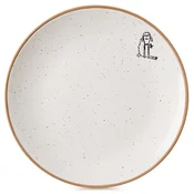 Northix Bež keramični desertni krožnik 20 cm