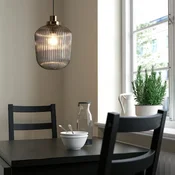 SOLKLINT Visilica, mesing/sivo bistro staklo, 22 cm