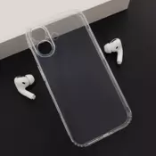 Maska Skin Silikon with pluggy za iPhone 16 transparent