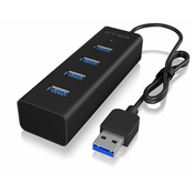 ICY BOX HUB, 4x USB 3.0, IB-HUB1409-U3 - schwarz 60255