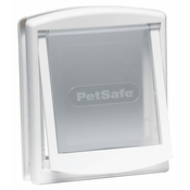 PetSafe plastična vrata s prozirnim bijelim preklopom, izrez 18,5x15,8 cm