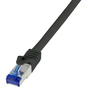 LOGILINK Priključni kabel Ultraflex\, Cat.6A\, S / FTP\, črn\, 0\,25 m LogiLink C6A013S RJ45 CAT 6a S/FTP 0.25 m črna 1 kos, (20416249)