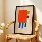 Wallity Dekorativna uramljena slika na platnu, 74x104cm, Šarena