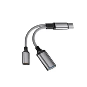 INF Vsestranski pretvornik Type-C v USB s podporo za polnjenje Grey, (5000291396)