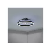 Eglo 35193 - LED RGBW prigušiva stropni ventilator MALINSKA LED/36W/230V crna + daljinski upravljac