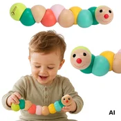 Classic World Wooden Caterpillar Manipulative Sensory Toy