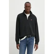 LEVIS ® Sweater majica Original Housemark Quarter-Zip Pullover  crvena / crna / bijela