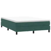 vidaXL vidaXL Box spring postelja brez vzmetnico temno zelena 140x210cm žamet, (21792038)