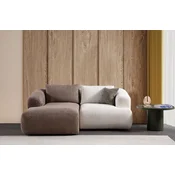Atelier del Sofa Ugaona garnitura Sofia, 200x155x105 cm, Braon-bela