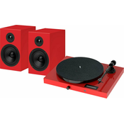 Pro-Ject Juke Box E1 + Speaker Box 5 OM5e High Gloss Red