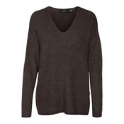 VERO MODA Pulover VMCREWLEFILE rjava