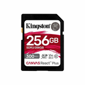 Kingston Canvas React Plus - flash memory card - 256 GB - SDXC UHS-II