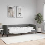 Greatstore Raztegljiva postelja temno siva 80x200 cm blago