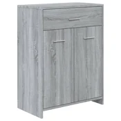Vidaxl Kopalniška omarica siva sonoma 60x33x80 cm konstruiran les