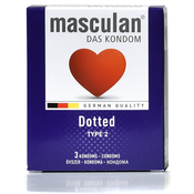 Masculan Dotted kondomi sa tackicama pakovanje od 3 kondoma 41712 / 3204