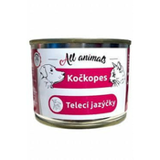 All Animals Vse živali mačja meta Telečji jeziki 200g
