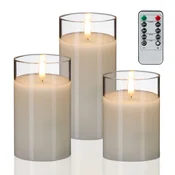 Northix Set brezplamenskih LED sveč z daljinskim upravljalnikom