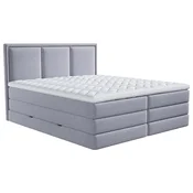MID.YOU POSTELJA BOXSPRING 180 cm x 200 cm , tekstil siva