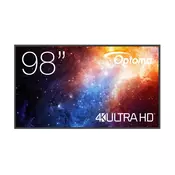 Optoma N3981K Digitalni reklamni ploski prikazovalnik 2,49 m (98) LED Wi-Fi 500 cd/m2 4K Ultra HD Črna Android 11 24/7