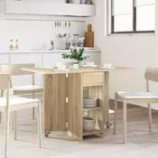 vidaXL Jedilna miza 115 x 70 x 75 cm Inženirski les Sonoma hrast