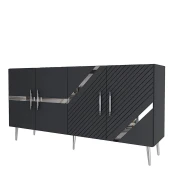 Hanah Home Konzola Fuga KB150, 150x75x35 cm, Antracit-srebrne boje