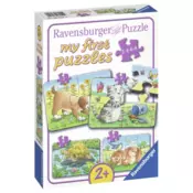 Ravensburger puzzle (slagalice) - Moje prve puzzle/ 4 u 1/ ljubimci