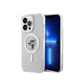 Karl Lagerfeld Originalna MagSafe maskica iPhone 15 Pro Max - Karls full body - prozirna s sjajnim detaljima - KLHMP15XHGKCNOT