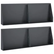 vidaXL Zadrževanje stene 4 kos 60 x 12 x 40 cm Jeklo Antracit