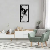 Wallity Zidna dekoracija The Cat, Crna