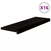 Gazišta stepenice 16 kom tamnosmedi 80x25x2 cm masivna hrast