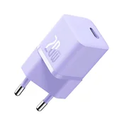 BASEUS glavni punjac s Type-C prikljuckom 20W, PD brzi punjac, LJUBICASTA CCGN050105