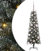 Vidaxl Umestno božično drevo Zelena 120 cm PVC, plastika in jeklo