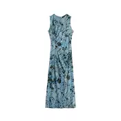 Desigual Obleka modra/temno zelena/črna