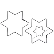 shumee Jekleni modelček za piškote v obliki zvezde 6,3 cm 2 kosa.