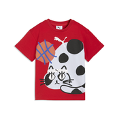 PUMA Sporty Cats Relaxed Graphic Tee Kids, Age, Red, 5-6Y