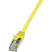 LogiLink RJ45 mrežni kabel CAT 5e F/UTP [1x RJ45 utikač - 1x RJ45 utikač] 1 m žuti zaštićeni LogiLi