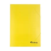 Tabla z elastiko, kartonska, A4, VICTORIA OFFICE, rumena