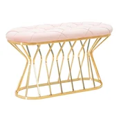 Casa Padrino luxury bench pink/gold 91 cm - Luxury Interior
