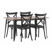 jedilnica set Dallas 3360 75x80x140cm, Slog: Industrijski