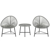 Homestar Vrtni garnitura 3-delna 72x68x81 cm siva