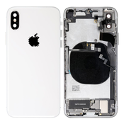 Apple iPhone XS - zadnje ohišje z majhnimi deli (srebrna)