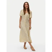 Vero Moda Vsakodnevna obleka Alba 10330301 Rumena Regular Fit