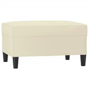 Vidaxl Stolček za noge krem 70x55x41 cm umetno usnje