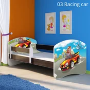Djecji krevet ACMA s motivom, bocna wenge 140x70 cm 03 Racing Car