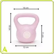 springos Vadba z kettlebellom, utež 2 kg, trenirna utež ABS, roza barva., (5000218278)