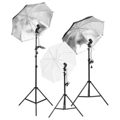 Vidaxl vidaXL Studio komplet z lučmi, ozadjem in reflektorji