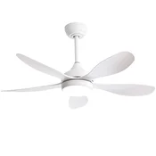 SONNENH Bel stropni ventilator 106,6 cm s petimi ABS-lopaticami, LED-luč 18 W s tremi barvami svetlobe, 6 hitrosti, daljinsko upravljanje in časovnik