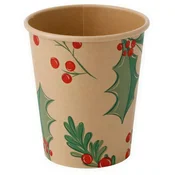 shumee Papirnati lonček iz kraft papirja, disperzijski, božični 250 ml, premer 80 mm 50 kosov.