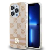 DKNY Etui DKNY IML Checkered Mono Pattern & Printed Stripes MagSafe za iPhone 13 Pro Max - roza