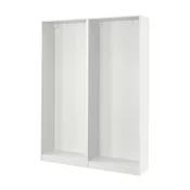 PAX 2 okvira garderobera, bela, 150x35x201 cm